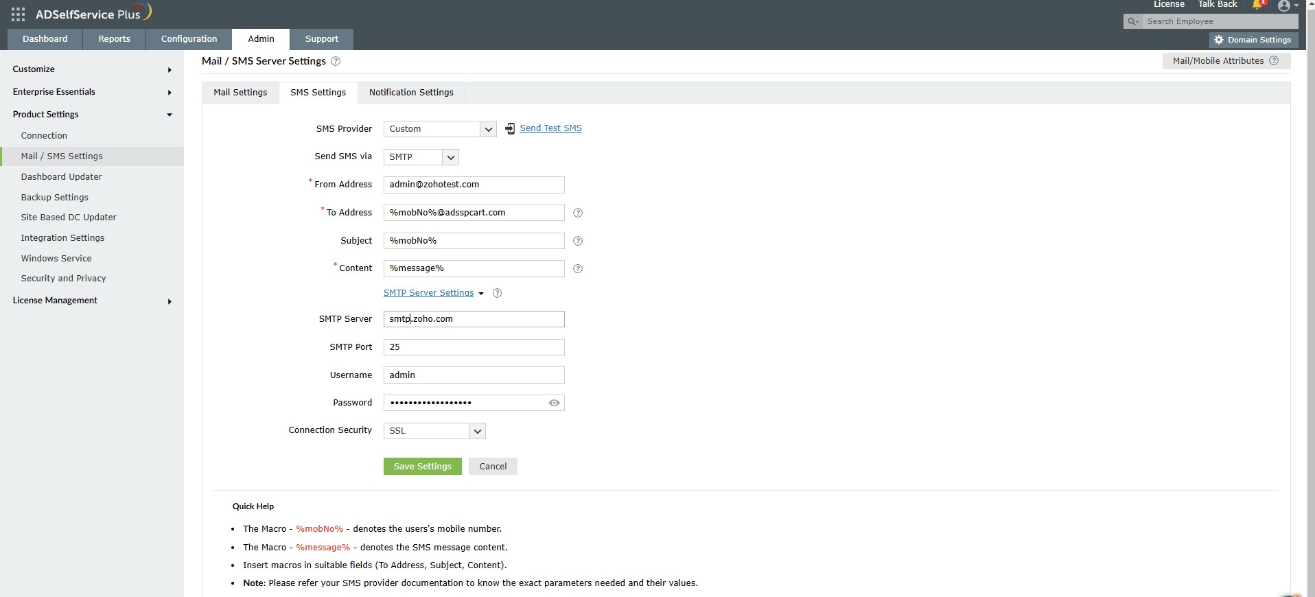 smtpsetting smtpsetting