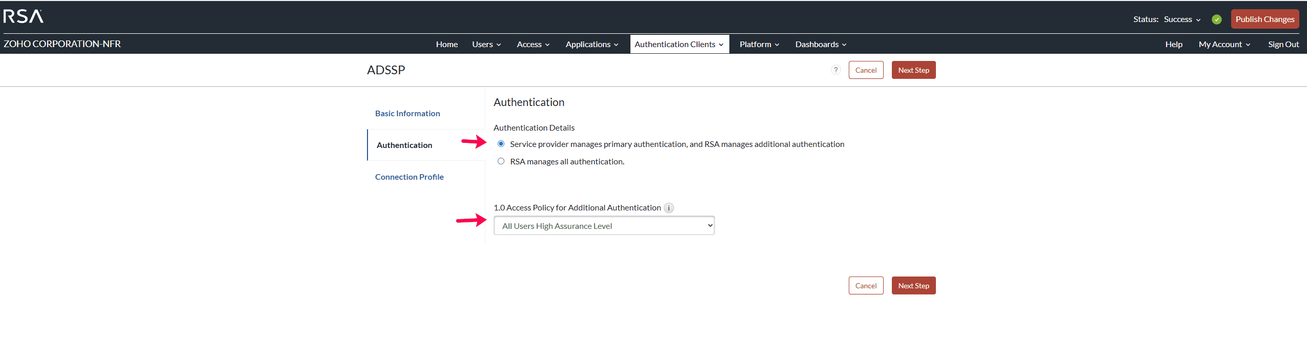 Setting up a custom authenticator in RSA Cloud